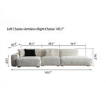 Load image into Gallery viewer, Modern Oversized Sectional Sofa with Deep Seat Chaise and Textured Upholstery