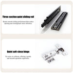 Load image into Gallery viewer, Walnut Rattan Four-Door Wardrobe Modern Natural Fusion Design