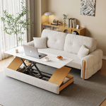 Load image into Gallery viewer, Smart sofa bed with electric lift coffee table raised for workspace or dining