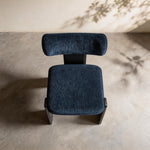 Load image into Gallery viewer, Modern Blue Upholstered Dining Chair with Black Metal Frame 1 Piece