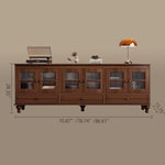 Load image into Gallery viewer, Classic Walnut Living Room Furniture Set TV Cabinet & Coffee Table with Elegant Vintage Detailing