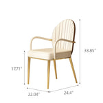 Load image into Gallery viewer, 2 PCS Elegant Channel Stitch Gold Frame High End Accent Dining Chair