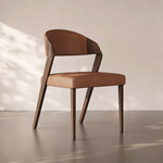 Load image into Gallery viewer, Modern Minimalist Dining Chair Set of 2 Elegant Cream Upholstery & Sculpted Wood Frame