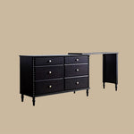Load image into Gallery viewer, Solid Wood 6-Drawer Vanity Desk with Spacious Storage
