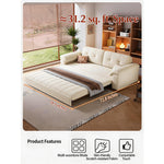 Load image into Gallery viewer, 77.9'' Modern Velvet Storage Sofa Bed Pull Out Sleeper Couch with Hidden Storage Drawers Upholstered Convertible Sofa