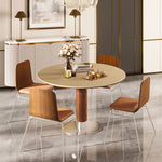 Load image into Gallery viewer, 47.2'' Sintered Stone Dining Table Modern Luxury Heat Resistant Surface Metal Base Modern Minimalist Design