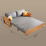 Load image into Gallery viewer, Solid Wood Sofa Bed Charging Function Storage Drawer Modern Minimalist