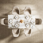 Load image into Gallery viewer, Elegant Marble Dining Table with Gold Accents