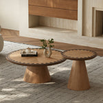 Load image into Gallery viewer, Modern Style Wooden Round Coffee Table Set for Living Room