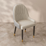 Load image into Gallery viewer, 2PCS Dining Chair Modern PU Leather Upholstery Ergonomic Backrest with Gold-Tipped Legs