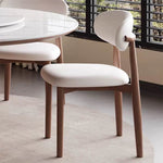 Load image into Gallery viewer, Round Dining Table Wooden Base and Ceramic Stone Top Modern Aesthetic