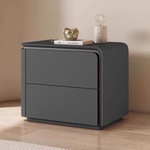 Load image into Gallery viewer, Modern Minimalist Bedside Table with Rounded Edges Two-Drawer Nightstand for Bedroom
