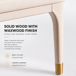 Load image into Gallery viewer, Modern Upholstered Dining Chair Set of 2 with Gold-Tipped Legs and Curved Armrests