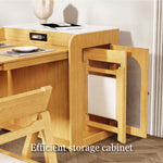 Load image into Gallery viewer, 73'' Murphy Fold-Out Dining Table with Sintered Stone Top Space-Saving