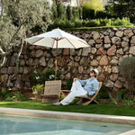 Load image into Gallery viewer, Modern Curved Solid Wood Lounge Chair with Sculptural Slatted Design