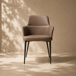 Load image into Gallery viewer, Ergonomic Padded Coffee Brown Microfiber Arm Dining Room Accent Chair 1 Piece
