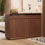 Load image into Gallery viewer, 55.1''/62.9'' Modern Walnut Shoe Cabinet with Storage Drawers Large Capacity Entryway Organizer