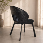 Load image into Gallery viewer, Modern Curved Dining Chair Set of 2 with Upholstered Seat & Carbon Steel Frame