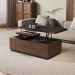 Load image into Gallery viewer, Modern Lift-Top Multifunctional Coffee Table with Storage & Dining Function