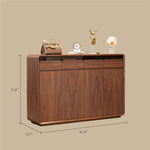 Load image into Gallery viewer, 55.1''/62.9'' Modern Walnut Shoe Cabinet with Storage Drawers Large Capacity Entryway Organizer