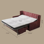 Load image into Gallery viewer, Modern Chenille Sofa Bed with Built-In Mattress Elegant Comfort for Any Living Space