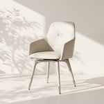 Load image into Gallery viewer, Stain Resistant Faux Leather Dual Color Modern Accent Dining Chair 1 Piece