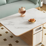 Load image into Gallery viewer, Multi-Functional Folding Coffee Table with Hidden Storage Extendable Design Easy Mobility & 2 Stools