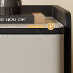 Load image into Gallery viewer, Modern Nightstand with Saddle Leather Finish Silent Drawer Rails 2 Drawers