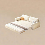 Load image into Gallery viewer, Convertible Sofa Bed Storage Drawer Soft Velvet Upholstery Solid Wood Frame