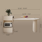 Load image into Gallery viewer, White Extendable Multi-Function Kitchen Island with Storage & Built-In Power Outlets