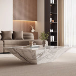 Load image into Gallery viewer, 23''/31''Minimalist Square Coffee Table Modern Marble-Texture Centerpiece