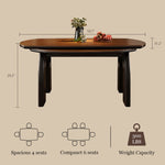 Load image into Gallery viewer, 50.7" Versatile Extendable Dining Table Round to Oval Conversion