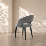 Load image into Gallery viewer, Modern Hollow Back Grey Faux Leather Padded Seat Contemporary Dining Chair 1 Piece