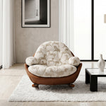 Load image into Gallery viewer, Cozy Printed Rocking Lounge Chair with Wraparound Back and Plush Cushion