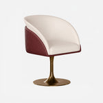 Load image into Gallery viewer, Modern Luxury Swivel Accent Chair Upholstered Vanity Chair with Gold Pedestal Base 1 Piece
