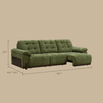 Load image into Gallery viewer, 126.7'' Modern Power Reclining Fabric Sofa Remote Control Adjustable Deep Seat Lounge Couch