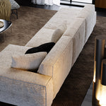 Load image into Gallery viewer, Modern Oversized Sectional Sofa with Deep Seat Chaise and Textured Upholstery