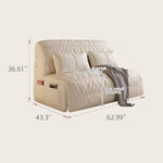 Load image into Gallery viewer, 62.99'' Modern Electric Sofa Bed with Remote Control Cat Scratch Resistant Fabric Convertible Sleeper Couch Loveseat