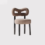 Load image into Gallery viewer, Modern Bouclé Dining Chair with Sculptural Open Backrest 1 Piece