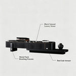 Load image into Gallery viewer, Modern Extendable TV Stand with Marble Top and Black Wood Finish