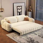 Load image into Gallery viewer, 74.8" Luxurious Modern Convertible Sofa Bed Cream White 2-in-1 Multifunctional Fold-Out Sleeper for Elegant Living Spaces