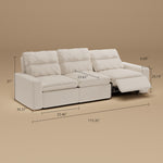 Load image into Gallery viewer, 115.35'' CloudLuxe Power Reclining 3-Seat Sofa Linen Fabric Cloud Comfort