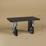 Load image into Gallery viewer, 54.6"/62.4" Modern Italian Dining Table Black Marble Base & Minimalist Luxury Design