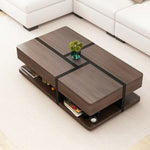 Load image into Gallery viewer, 50.7" Multifunctional Lift Top Coffee Table with Hidden Storage Walnut Finish