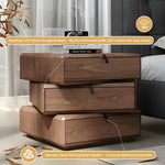 Load image into Gallery viewer, Modern Rotating Nightstand with 3 Spacious Drawers