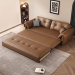 Load image into Gallery viewer, Contemporary Faux Leather Sofa Bed Sleeper Sofa with Hidden Storage & Metal Frame