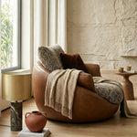 Load image into Gallery viewer, Modern Oversized Lounge Chair Faux Leather Upholstery Deep Seat Cozy Accent Chair