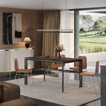 Load image into Gallery viewer, 54.6''/ 62.4'' Dining Table Modern Style Elegant Design Spacious Surface for Dining and Gathering