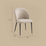 Load image into Gallery viewer, Contemporary Faux Leather Dining Chair with Curved Back Upholstered Seat Black Metal Legs 1 Piece