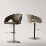 Load image into Gallery viewer, Modern Adjustable Swivel Bar Stool Faux Leather Seat Woven Back Counter Height Bar Chair with Metal Base 1 Piece